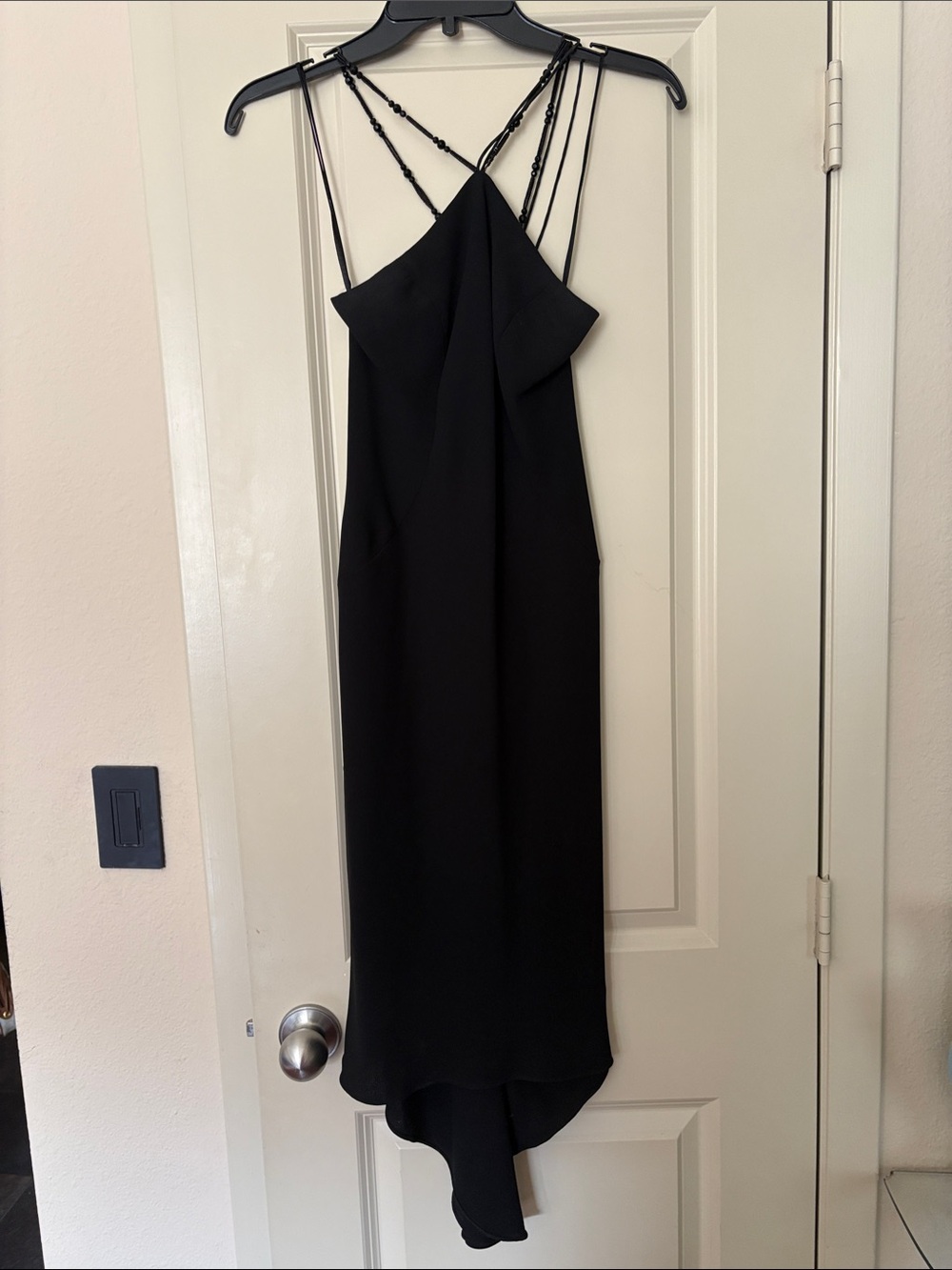Jones New York Black High-Low Slip Dress with Strappy Back
